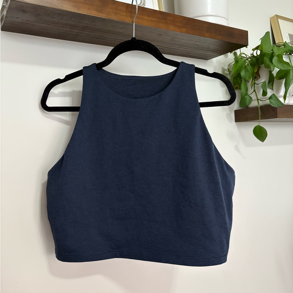 Navy Blue Women's Crop Top